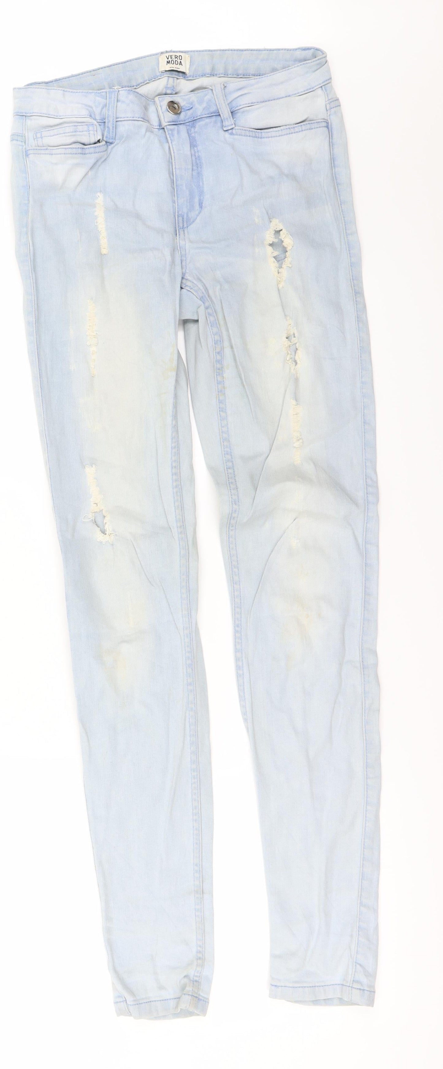 Womens UK Size 28 in VERO MODA Regular Fit Tapered Blue Jeans