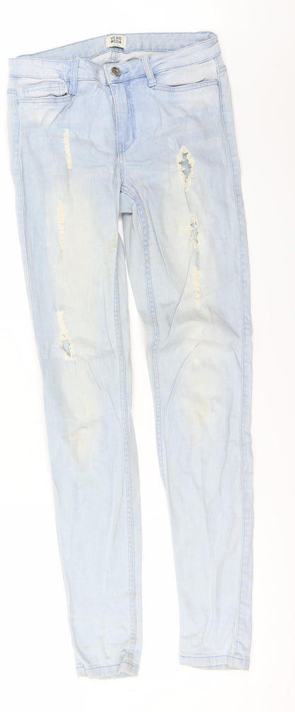 Womens UK Size 28 in VERO MODA Regular Fit Tapered Blue Jeans
