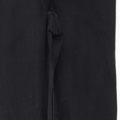 Womens UK Size 8 Papaya Extra-Slim Fit Straight Black Jeans