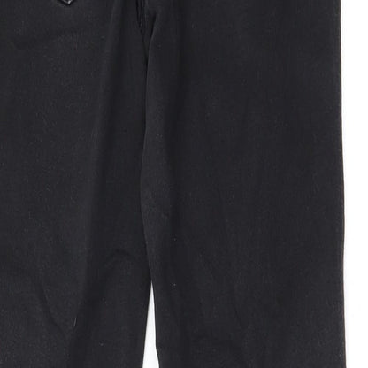Womens UK Size 8 Papaya Extra-Slim Fit Straight Black Jeans