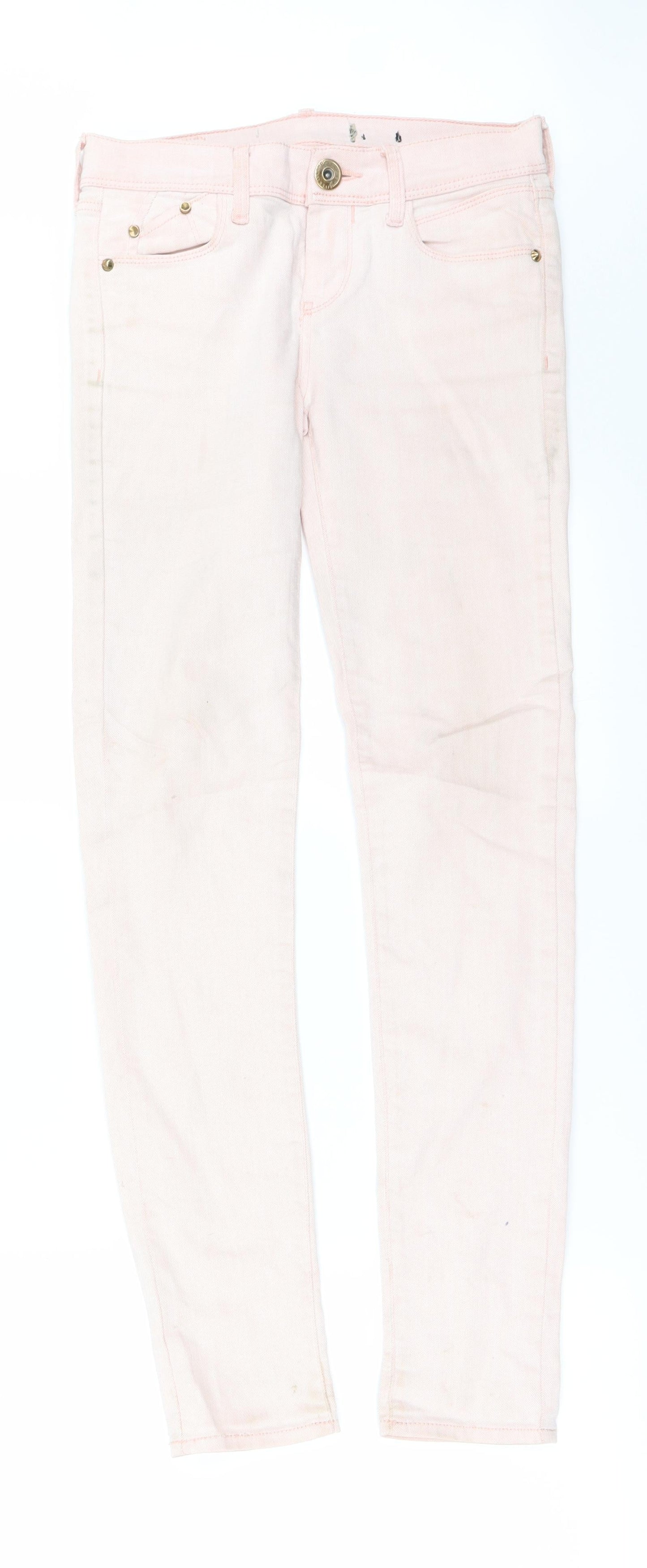 Womens UK Size 28 in Preworn Regular Fit Straight Pink Jeans