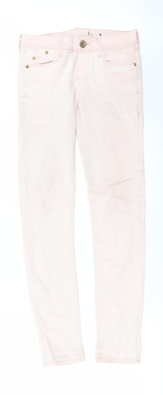 Womens UK Size 28 in Preworn Regular Fit Straight Pink Jeans
