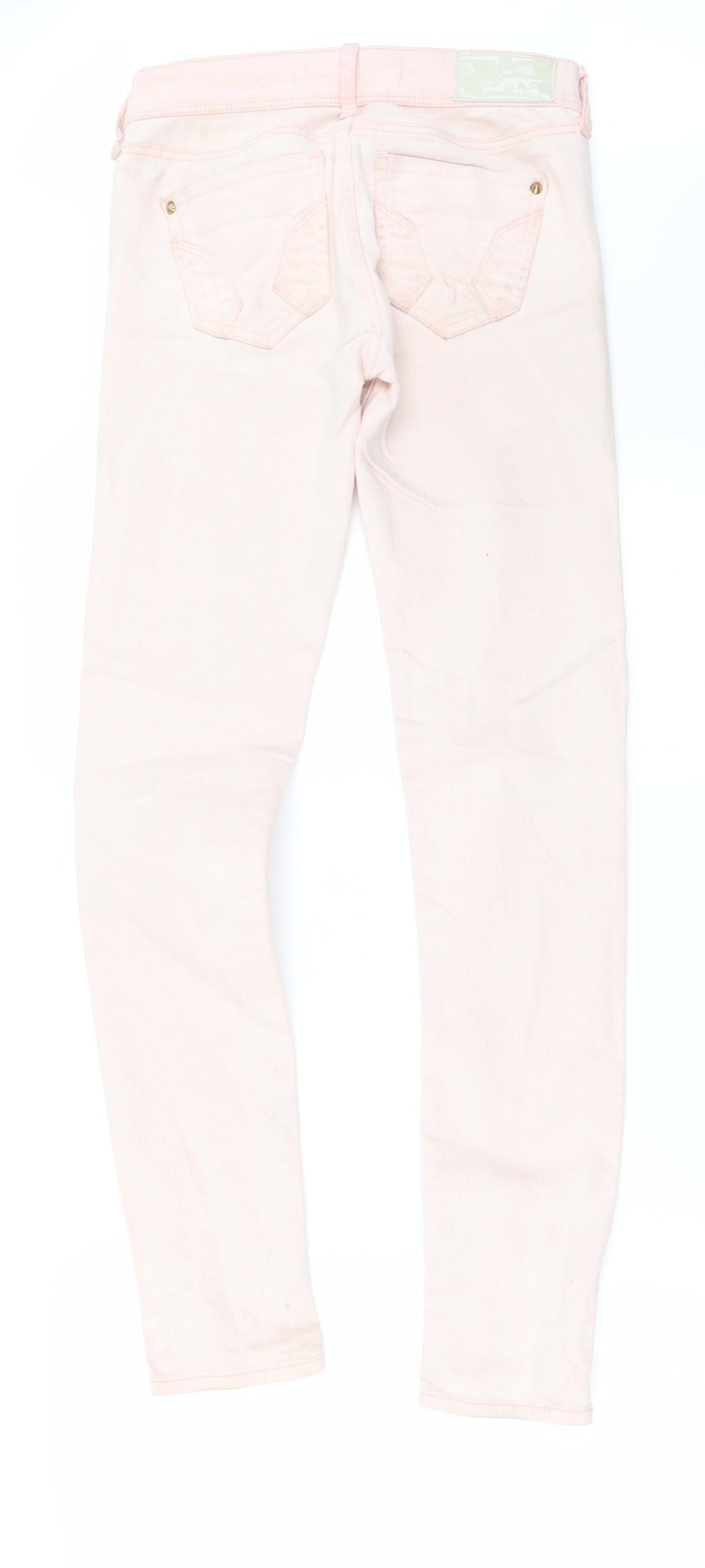 Womens UK Size 28 in Preworn Regular Fit Straight Pink Jeans