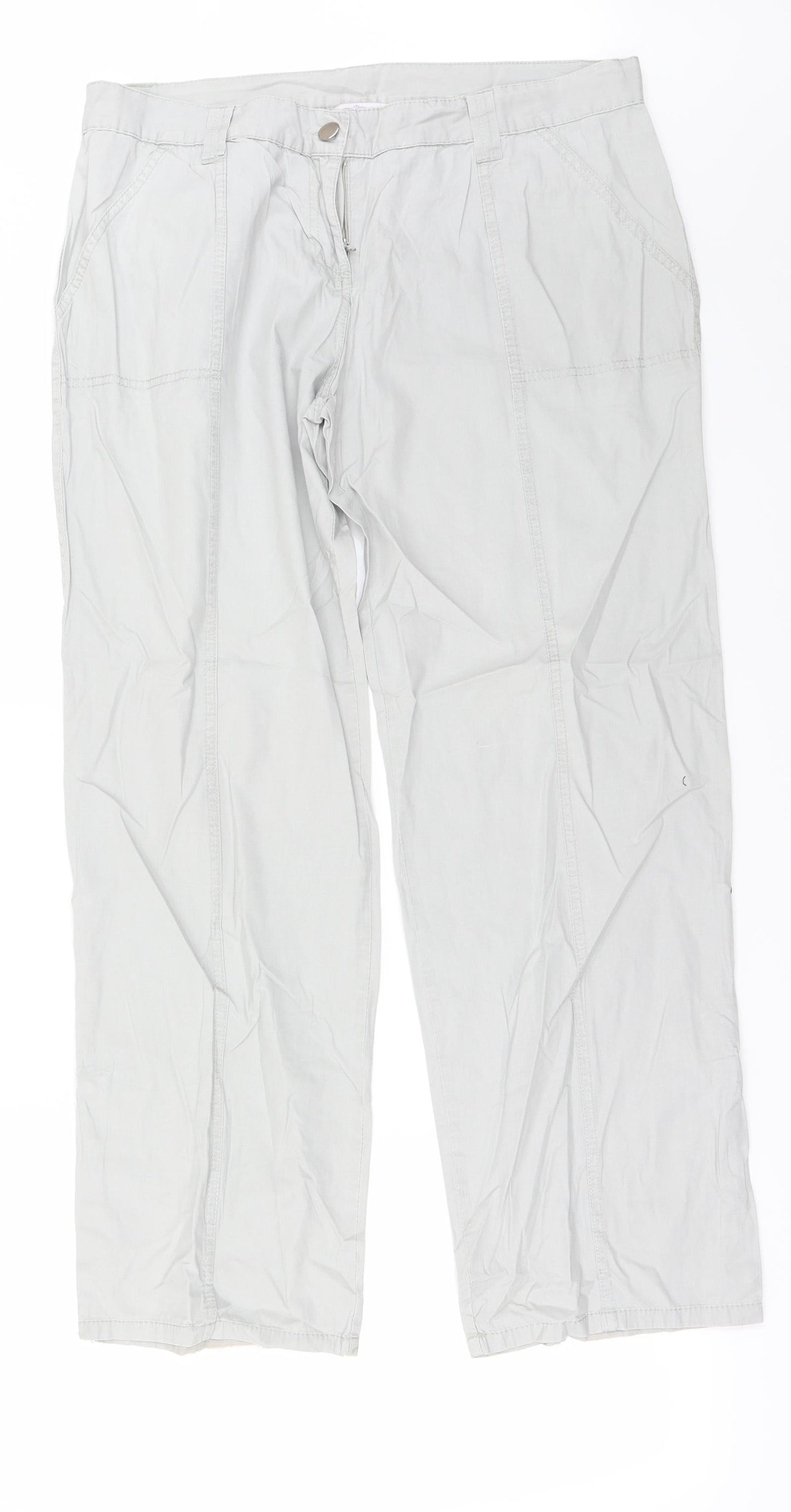 Womens UK Size 32 in Papaya Regular Fit  Grey Trousers