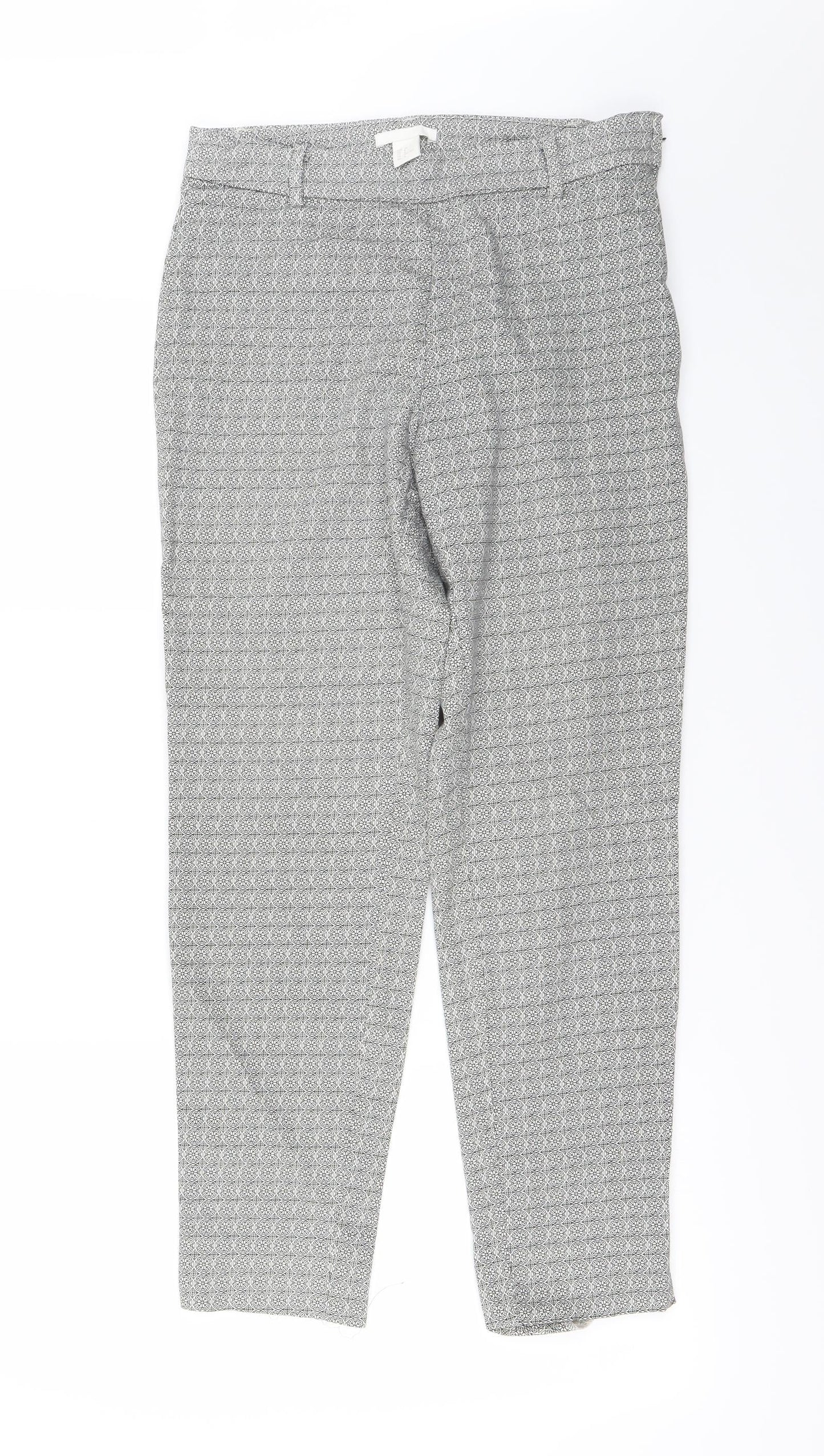 Womens UK Size 8 H&M Regular Fit  Grey Trousers