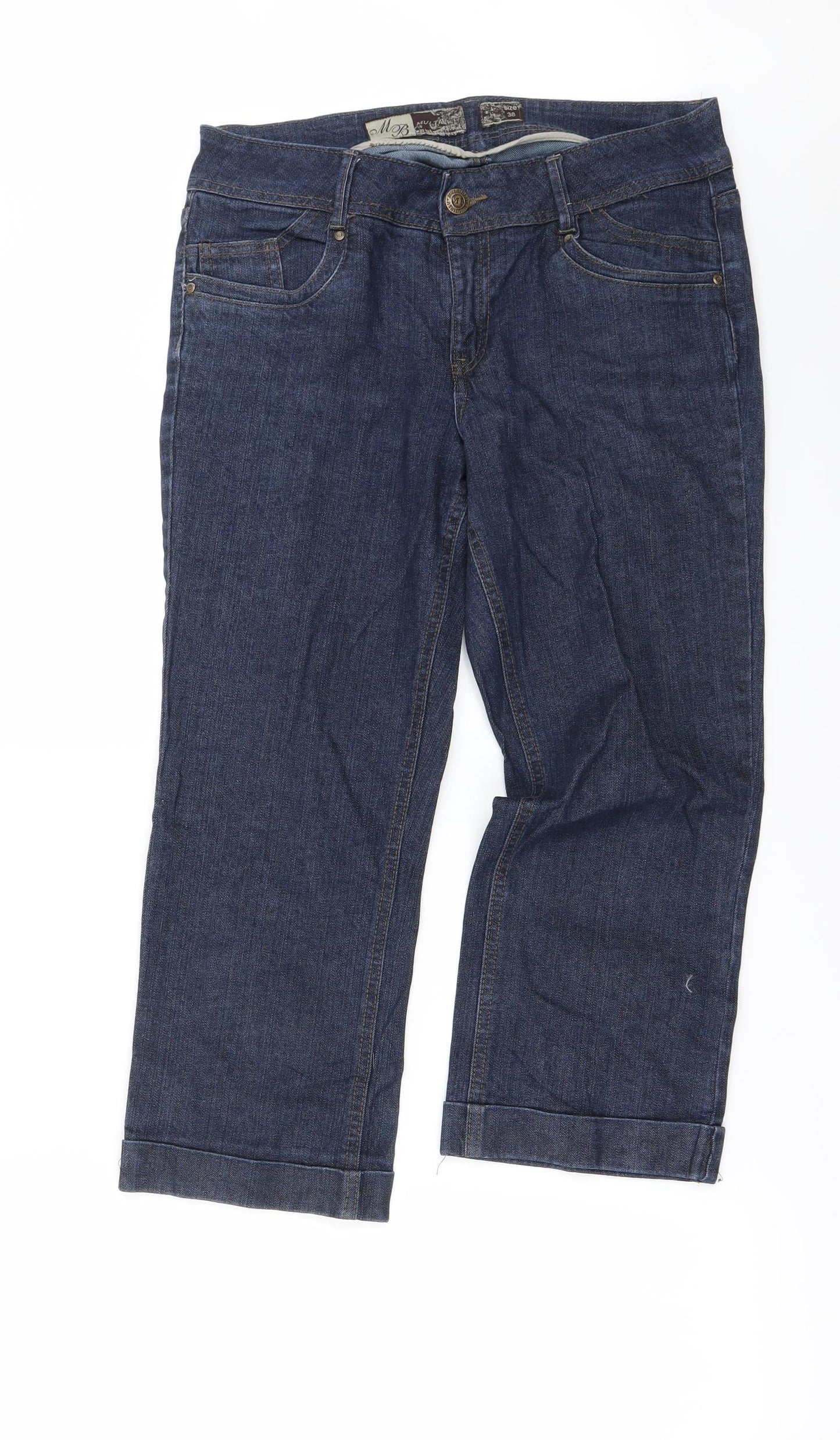Womens UK Size 8 Preworn Regular Fit Straight Black Jeans