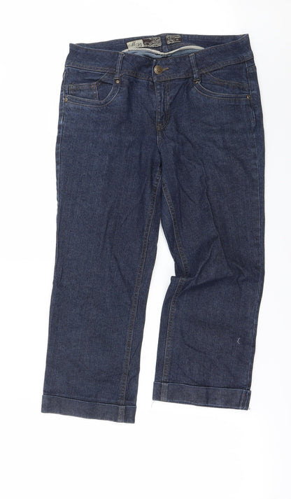Womens UK Size 8 Preworn Regular Fit Straight Black Jeans