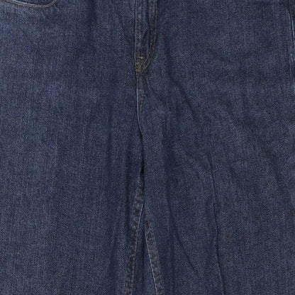 Womens UK Size 8 Preworn Regular Fit Straight Black Jeans
