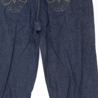 Womens UK Size 8 Preworn Regular Fit Straight Black Jeans