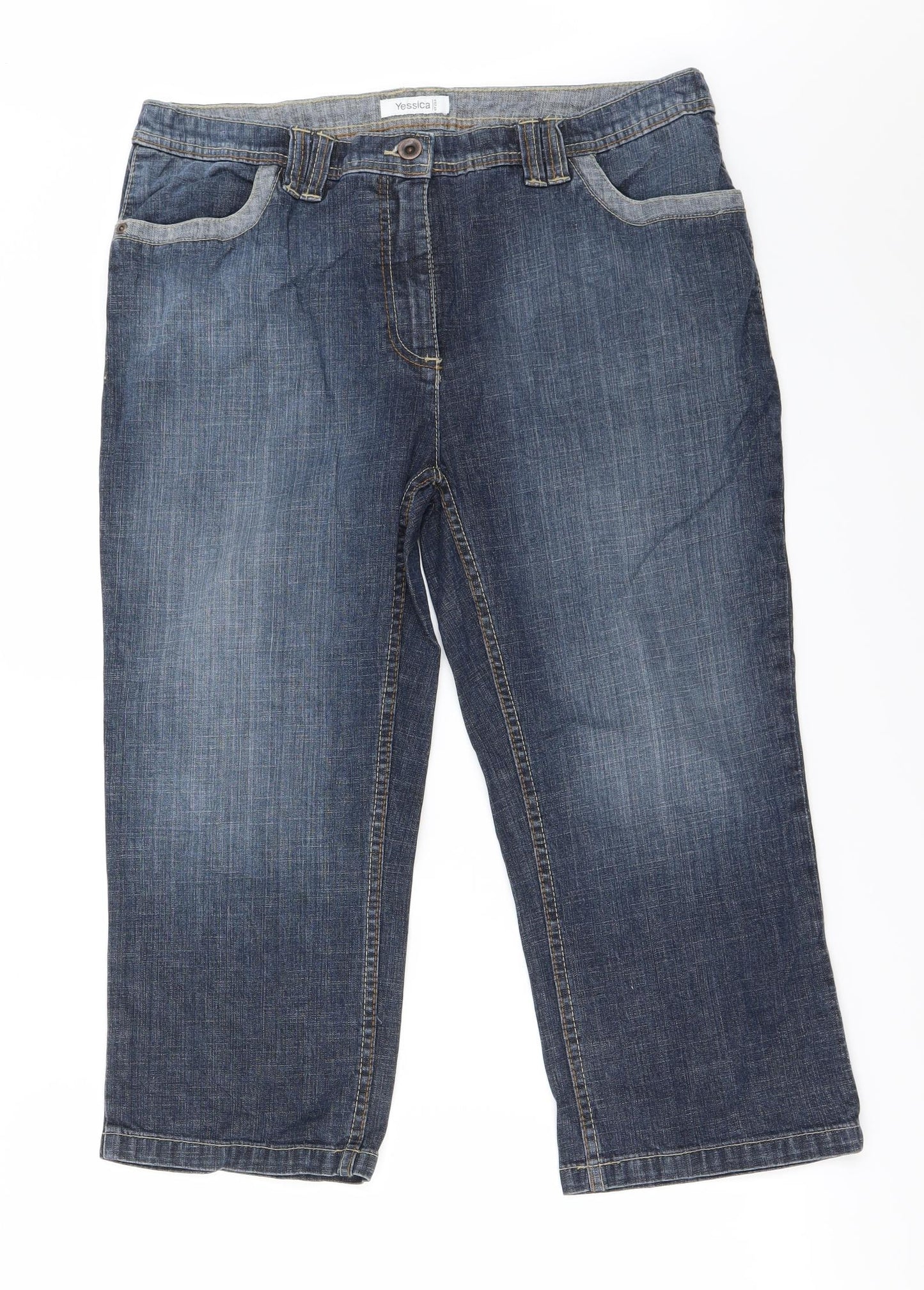 Yessica Womens Blue   Straight Jeans Size 34 in L20 in