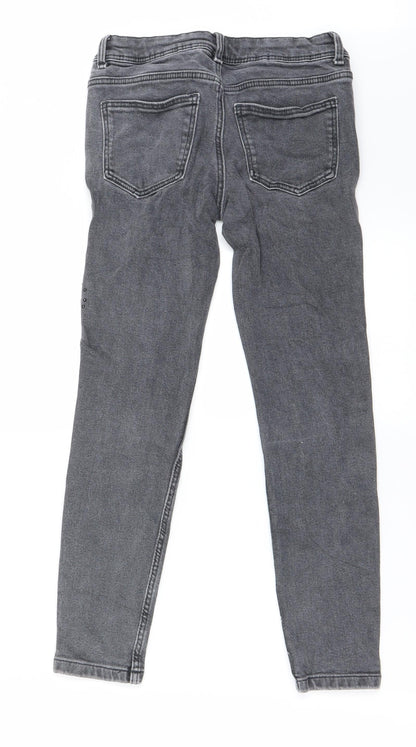 Preworn Girls Grey   Skinny Jeans Size 10 Years