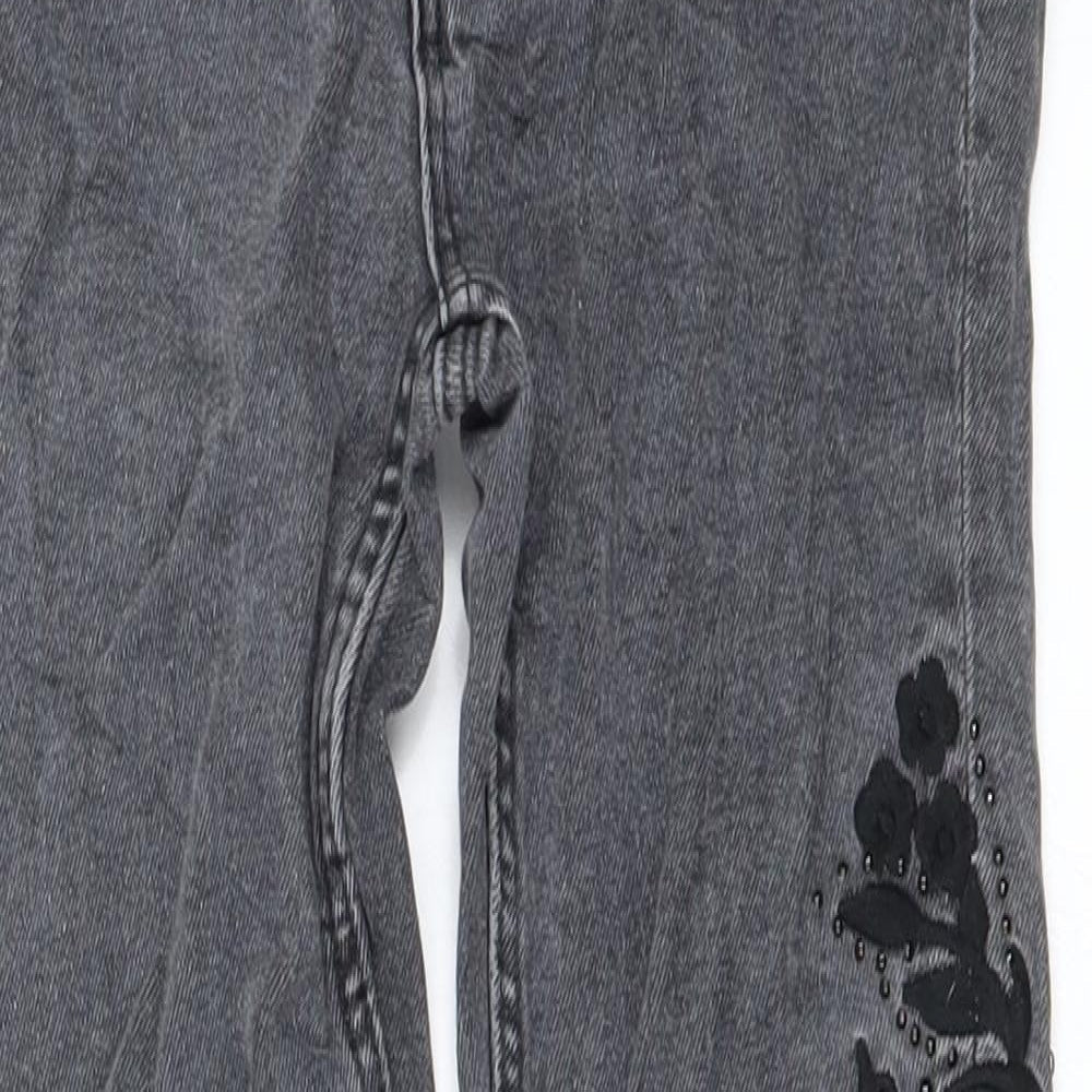 Preworn Girls Grey   Skinny Jeans Size 10 Years