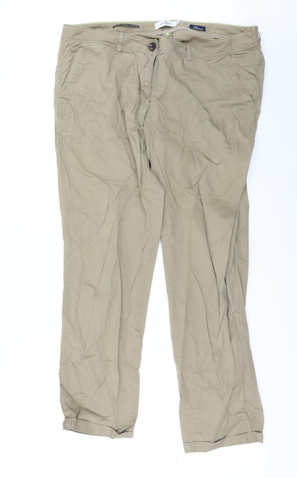Womens UK Size 14 TOM TAILOR Regular Fit  Beige Trousers