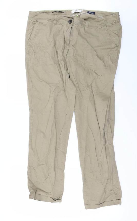 Womens UK Size 14 TOM TAILOR Regular Fit  Beige Trousers