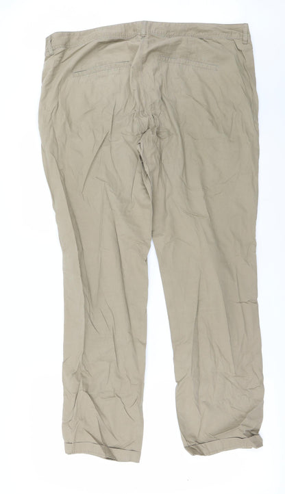 Womens UK Size 14 TOM TAILOR Regular Fit  Beige Trousers