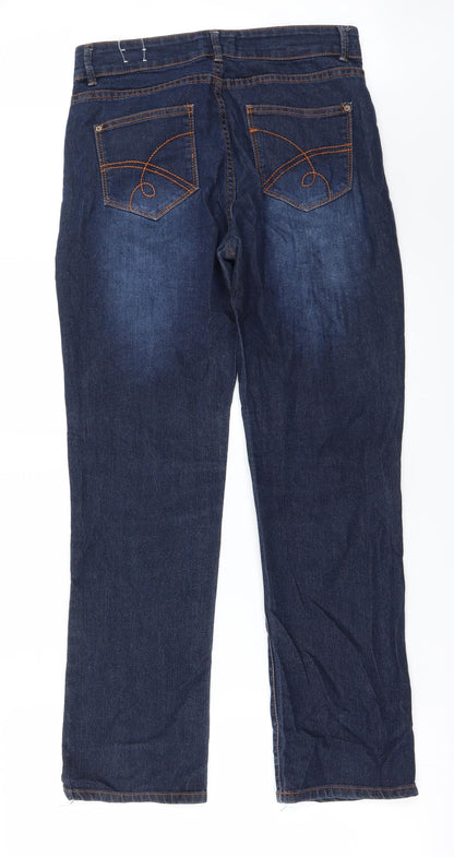 Womens UK Size 30 in Janina Regular Fit Straight Blue Jeans