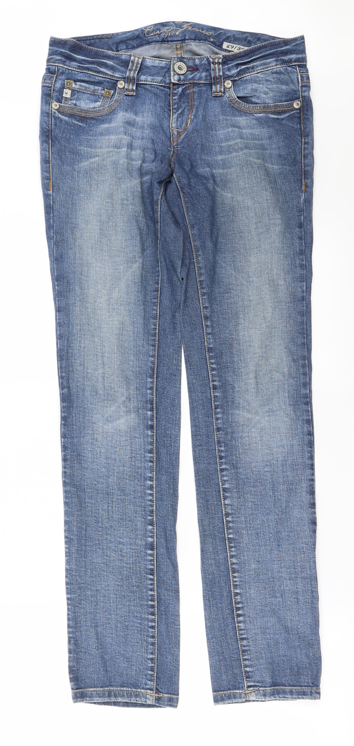 Womens UK Size 29 in Preworn Regular Fit Skinny Blue Jeans