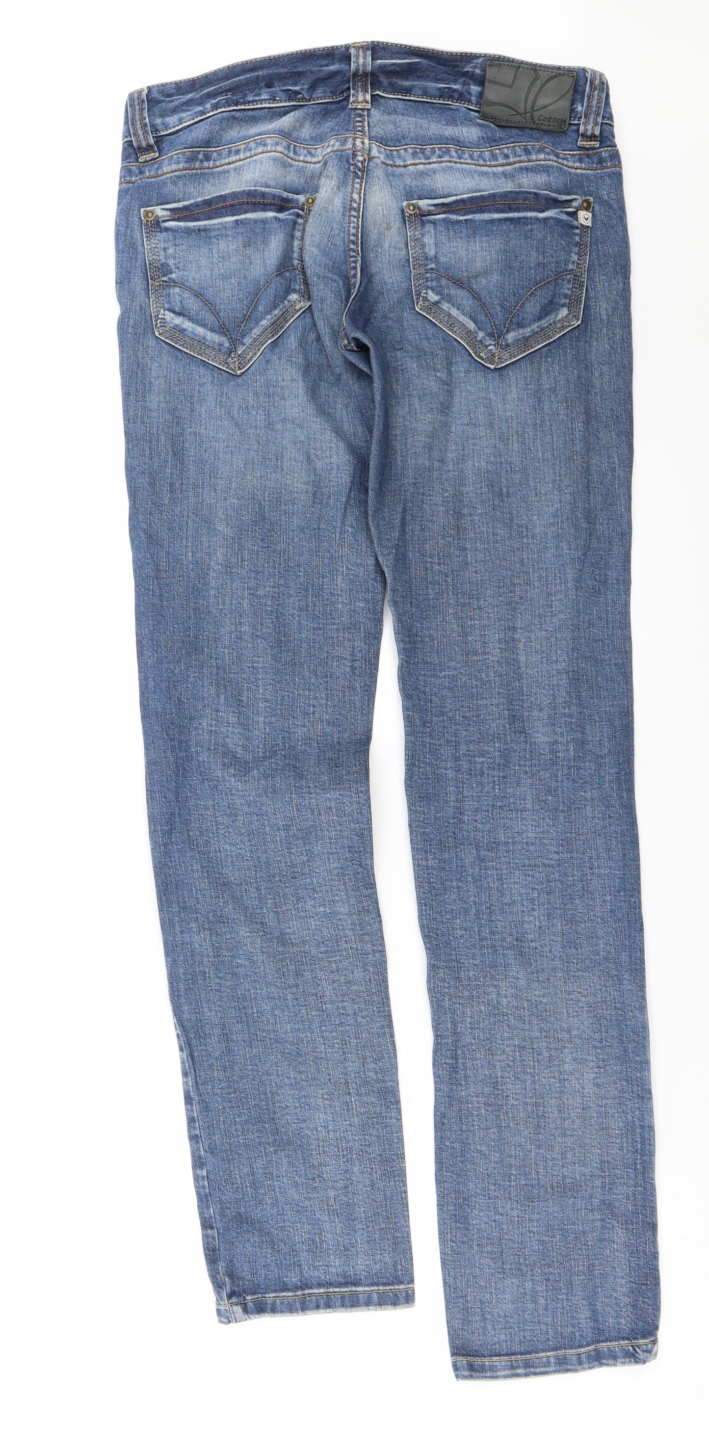 Womens UK Size 29 in Preworn Regular Fit Skinny Blue Jeans