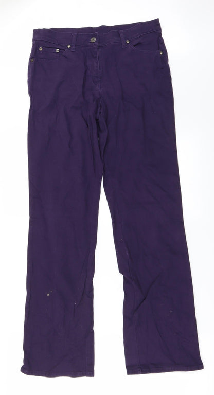 Womens UK Size 28 in Preworn Regular Fit Straight Purple Jeans