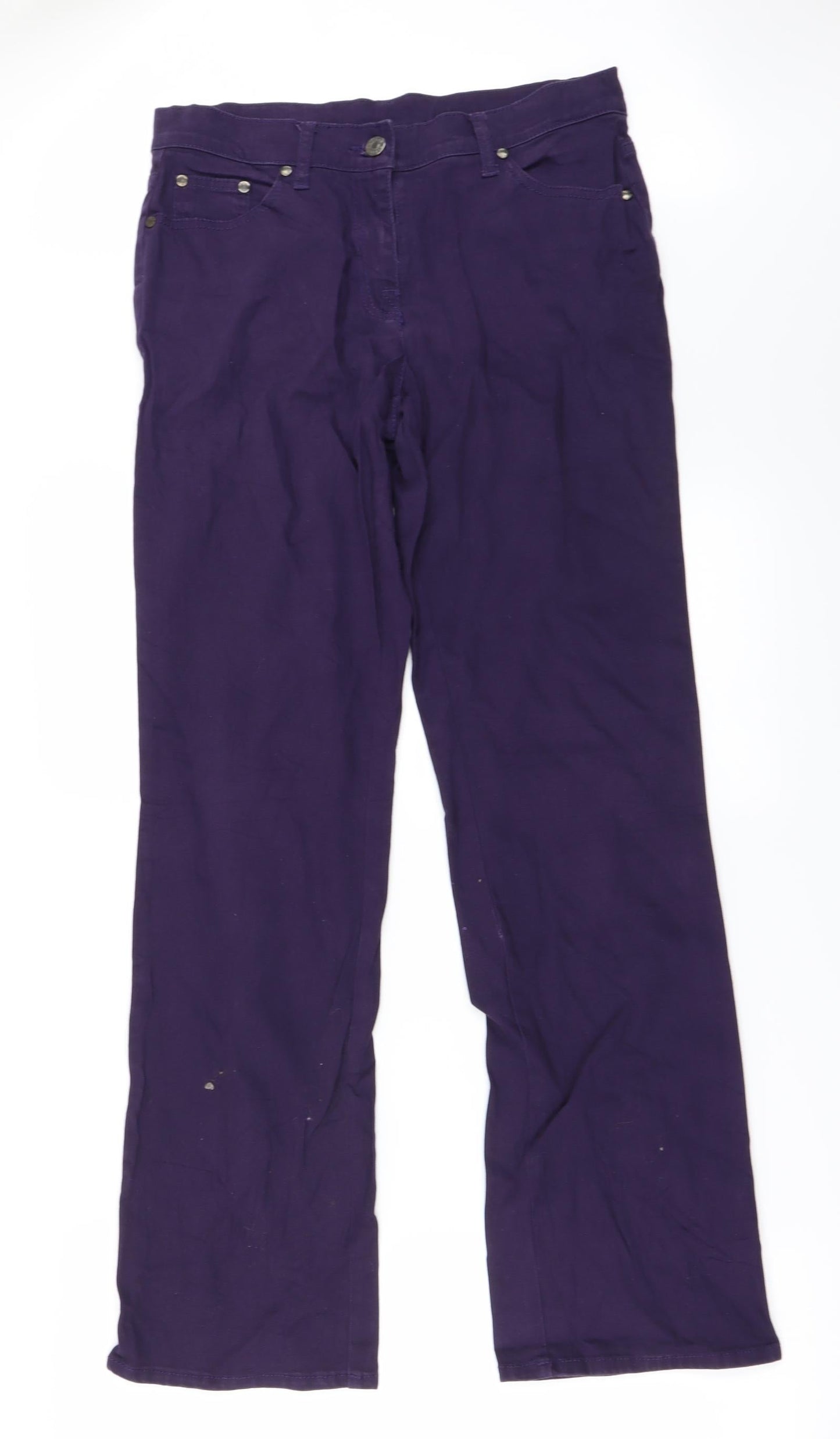 Womens UK Size 28 in Preworn Regular Fit Straight Purple Jeans