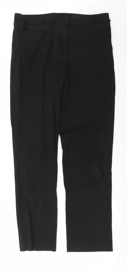 Womens UK Size 30 in Preworn Regular Fit  Black Trousers