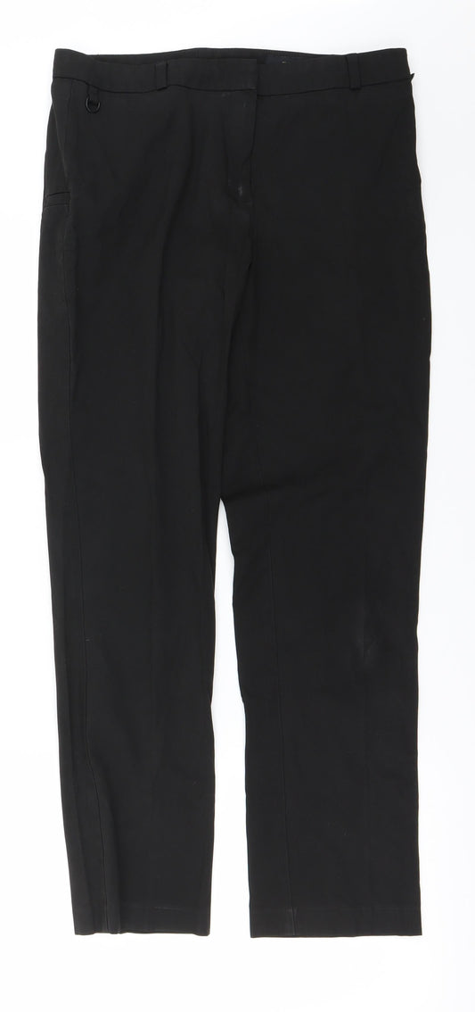 Womens UK Size 30 in Preworn Regular Fit  Black Trousers