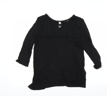 Womens UK Size M H&M Black Basic Blouse