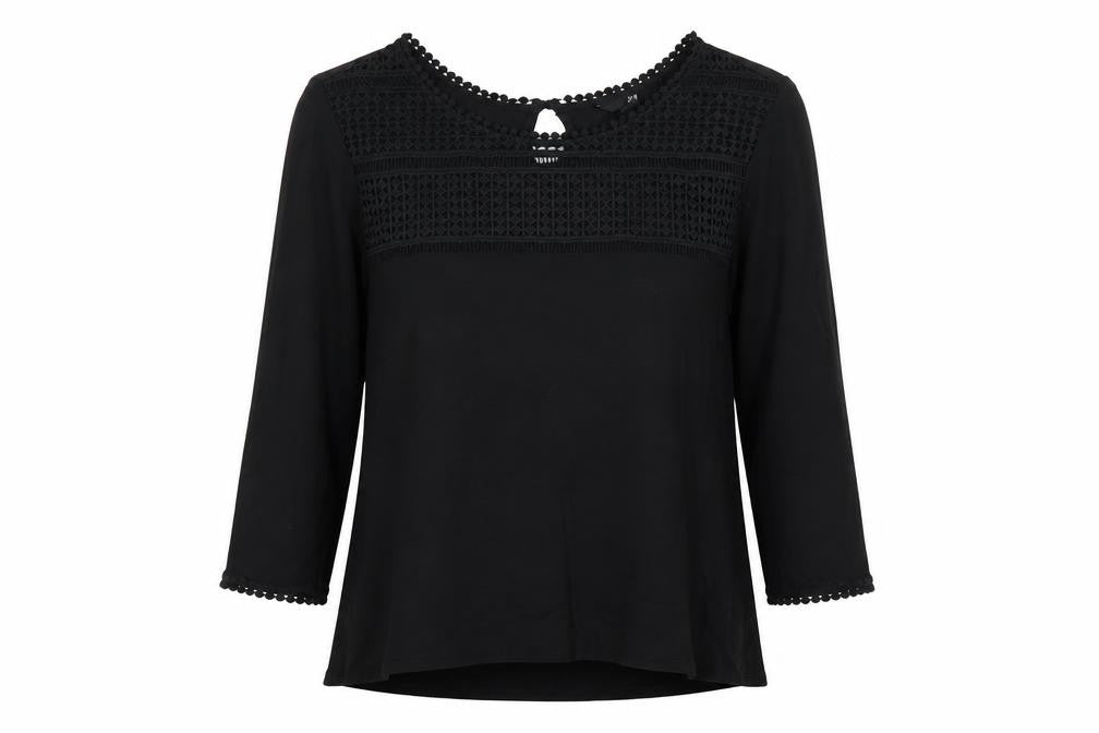 Womens UK Size M H&M Black Basic Blouse