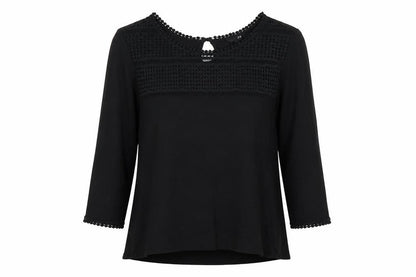 Womens UK Size M H&M Black Basic Blouse