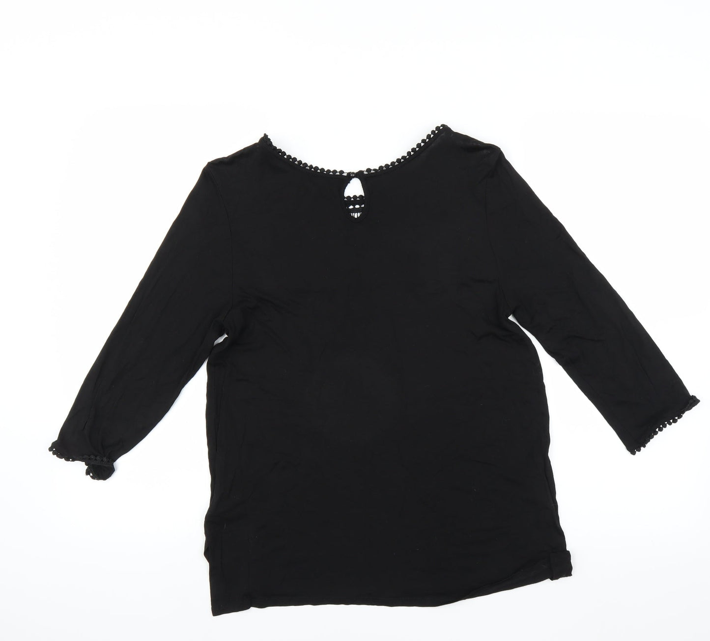 Womens UK Size M H&M Black Basic Blouse