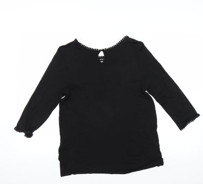 Womens UK Size M H&M Black Basic Blouse