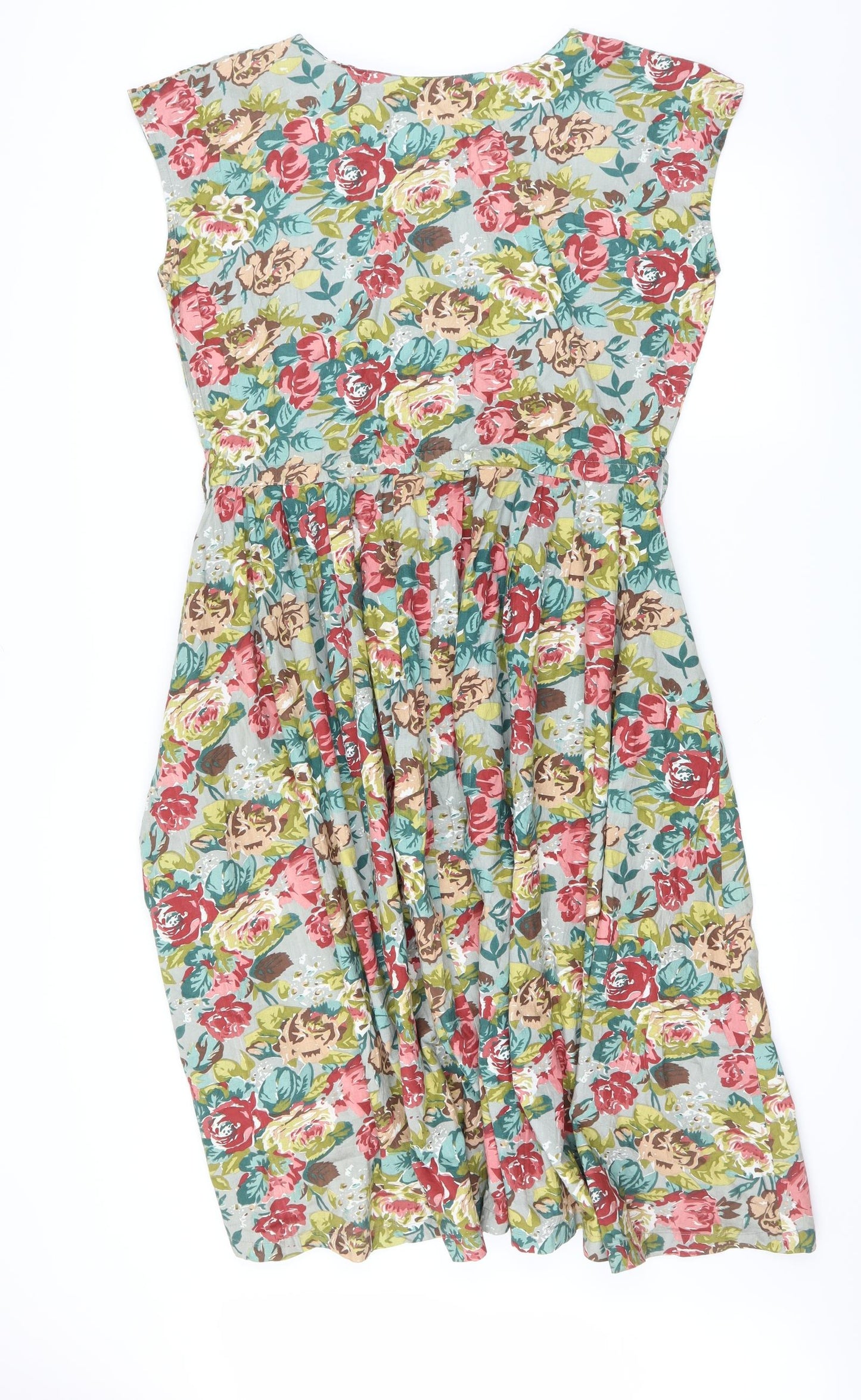 necessary Womens Green Floral  Fit & Flare