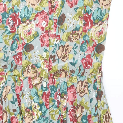 necessary Womens Green Floral  Fit & Flare