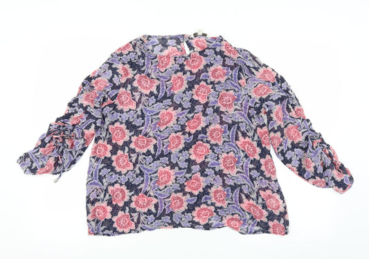 Womens UK Size 12 NEXT Purple Basic Blouse