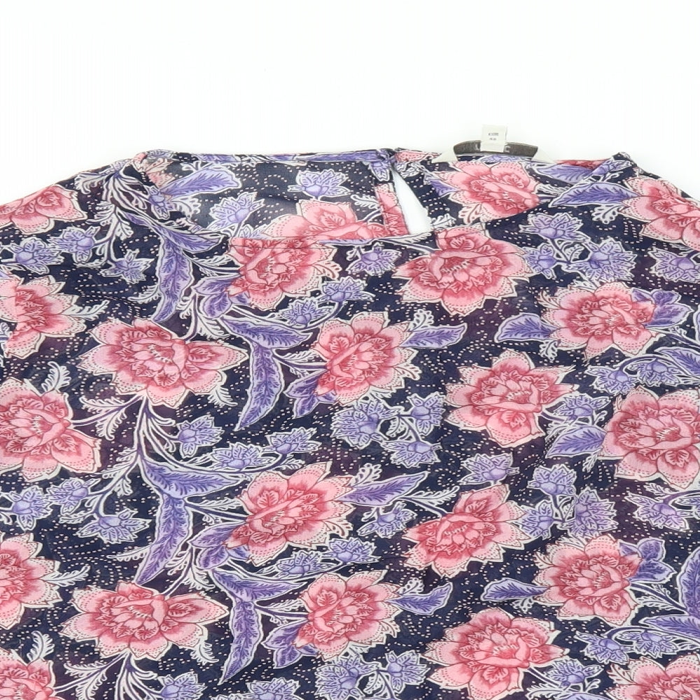 Womens UK Size 12 NEXT Purple Basic Blouse