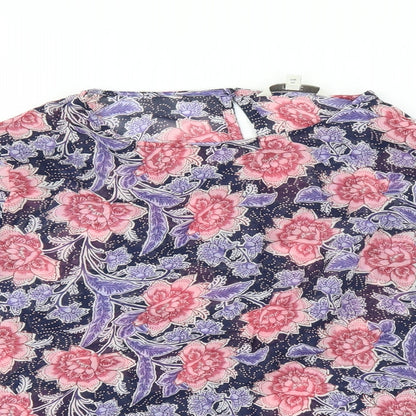 Womens UK Size 12 NEXT Purple Basic Blouse