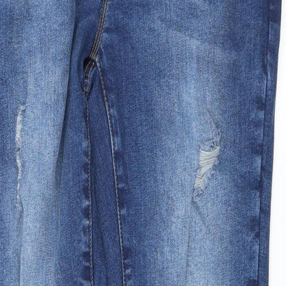 Easy Denim  Mens Blue   Skinny Jeans Size 28 in L30 in - DISTRESSED