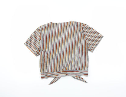 Pull&Bear Womens Multicoloured Striped  Shrug Jumper Size S