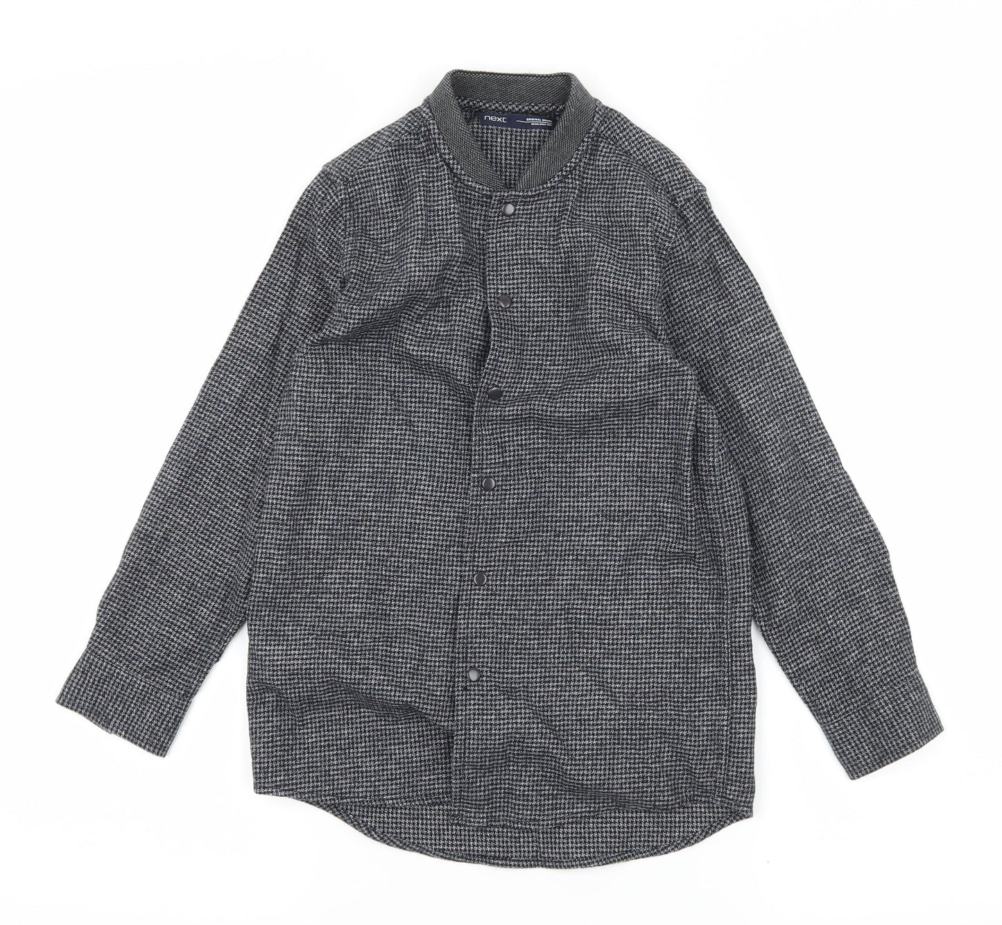 NEXT Boys Grey Houndstooth  Basic Button-Up Size 6 Years