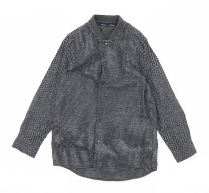 NEXT Boys Grey Houndstooth  Basic Button-Up Size 6 Years