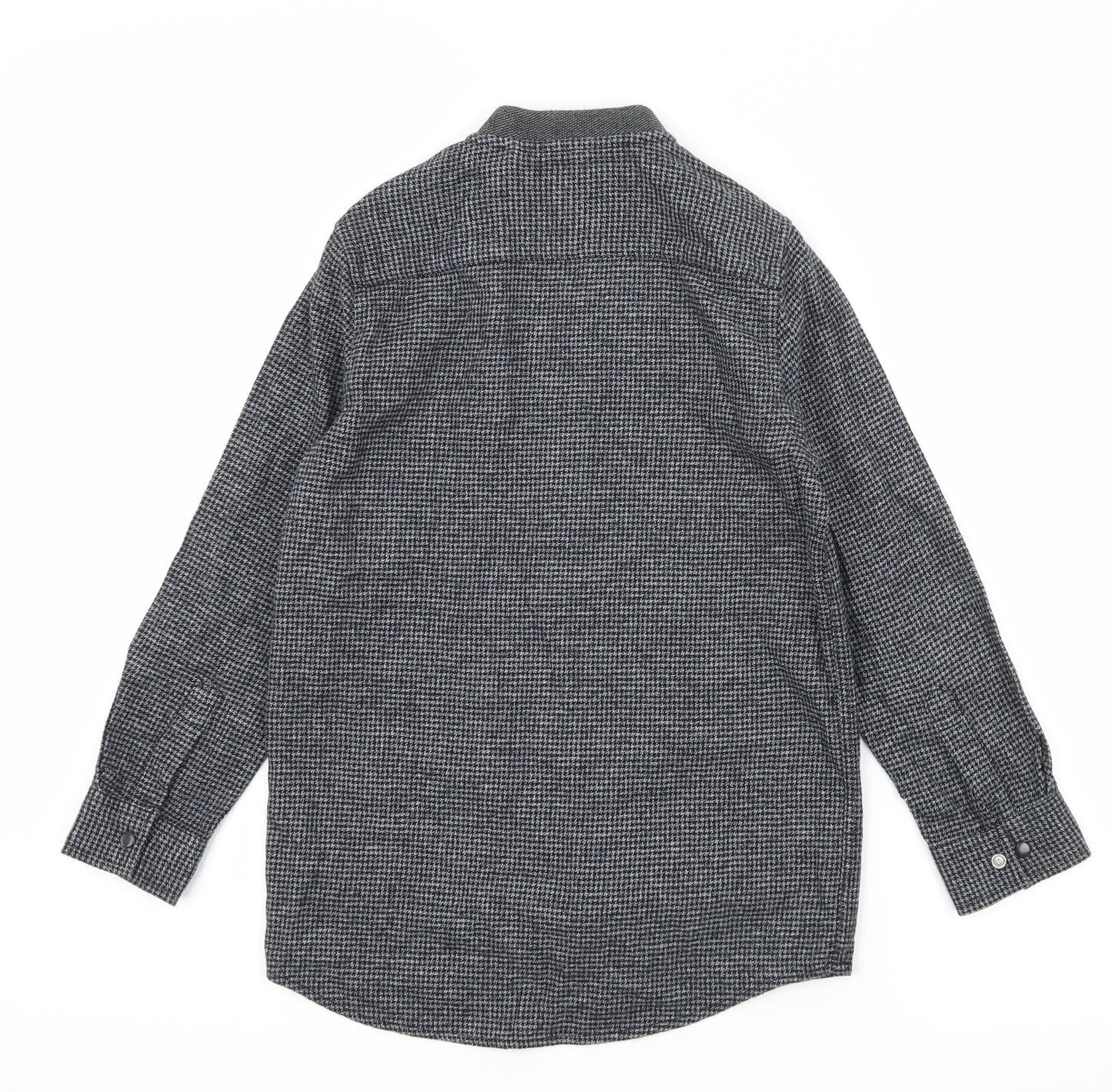NEXT Boys Grey Houndstooth  Basic Button-Up Size 6 Years