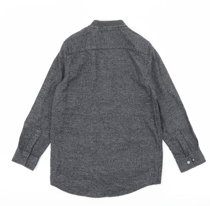 NEXT Boys Grey Houndstooth  Basic Button-Up Size 6 Years