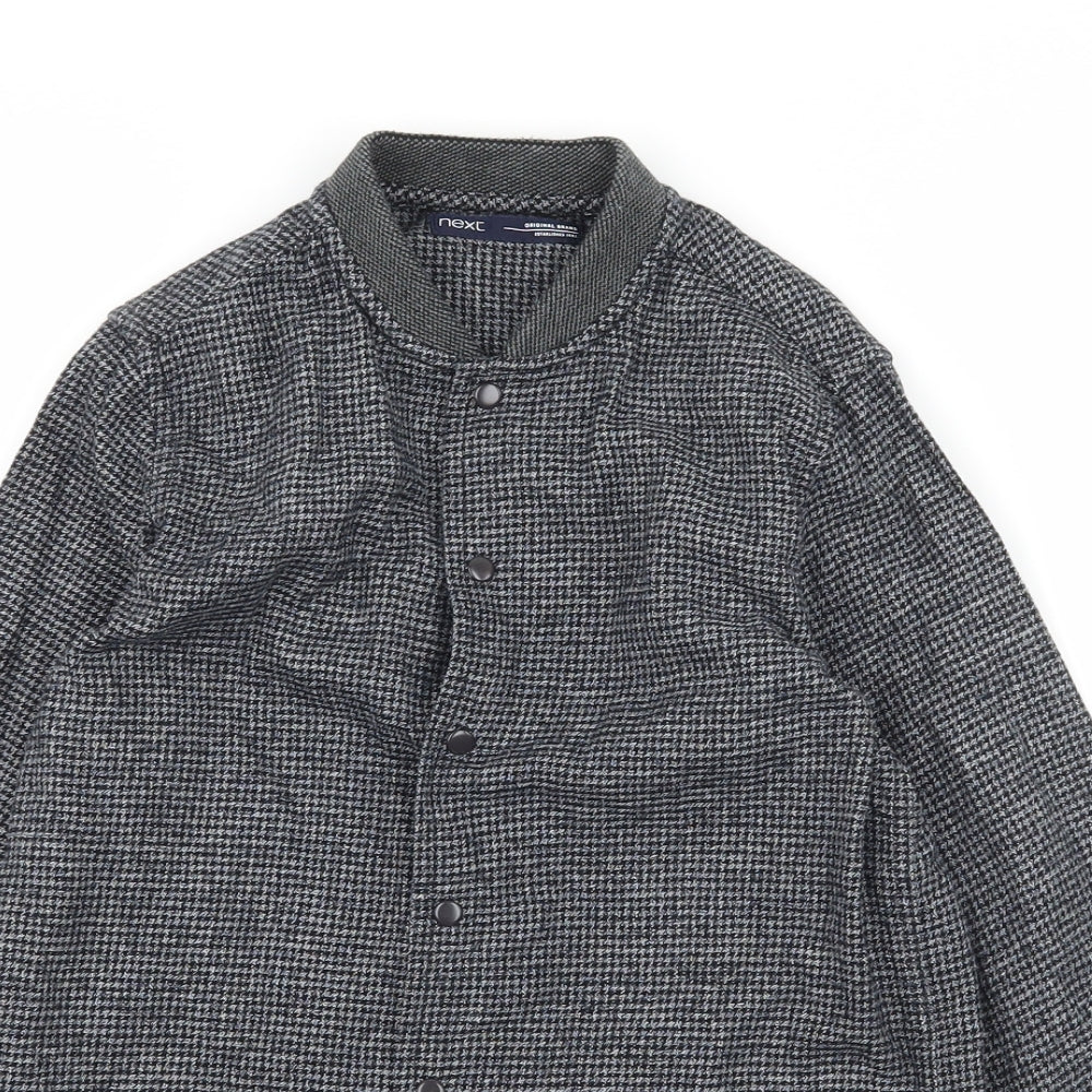NEXT Boys Grey Houndstooth  Basic Button-Up Size 6 Years