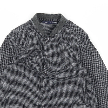 NEXT Boys Grey Houndstooth  Basic Button-Up Size 6 Years