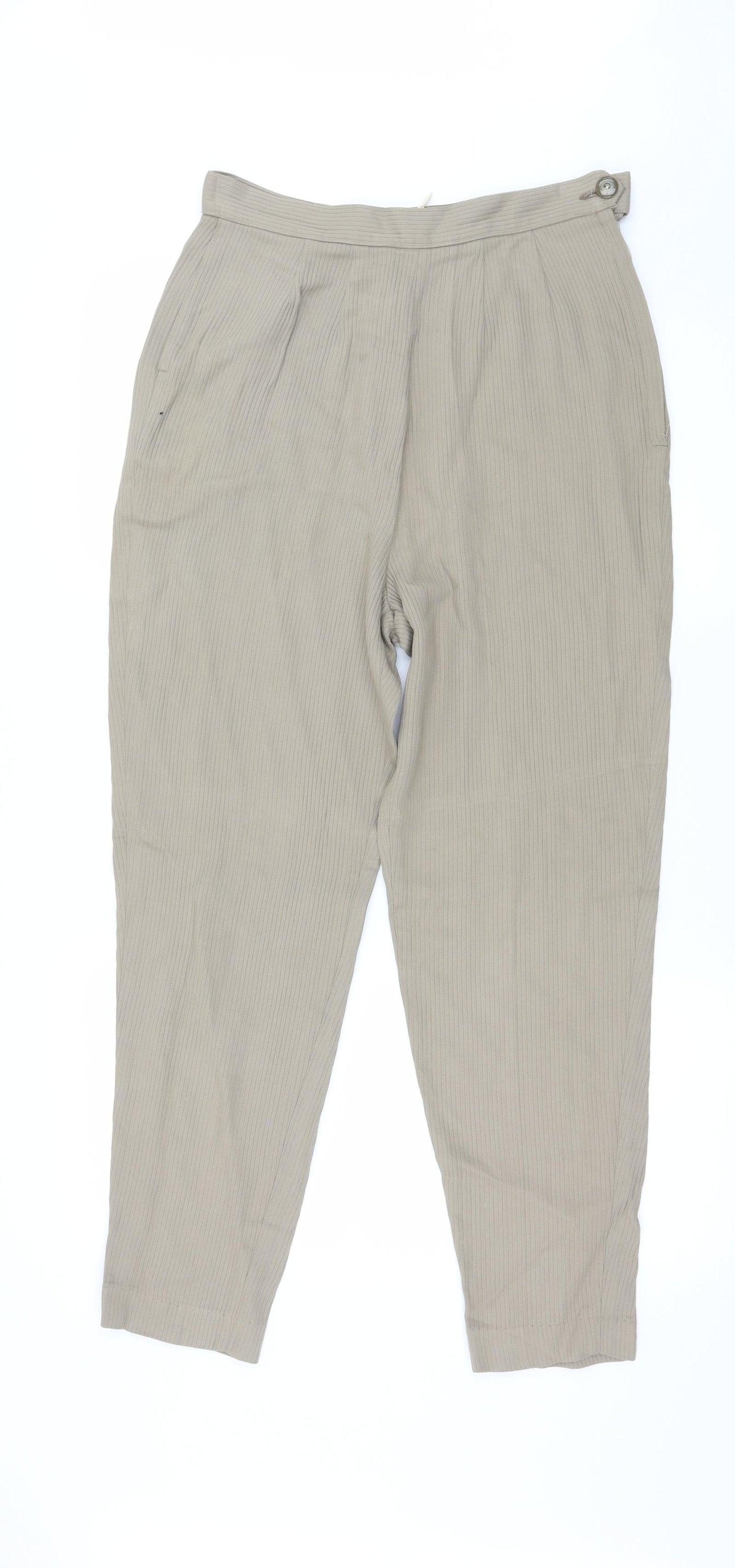 Womens UK Size 28 in Preworn Regular Fit  Beige Trousers