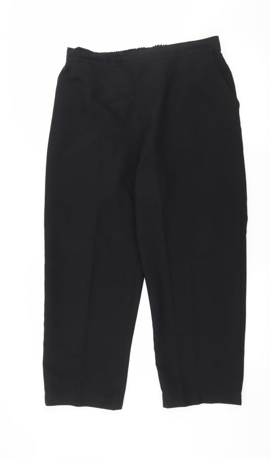 Womens UK Size 34 in Preworn Regular Fit  Black Trousers