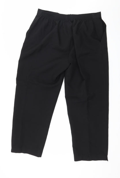 Womens UK Size 34 in Preworn Regular Fit  Black Trousers