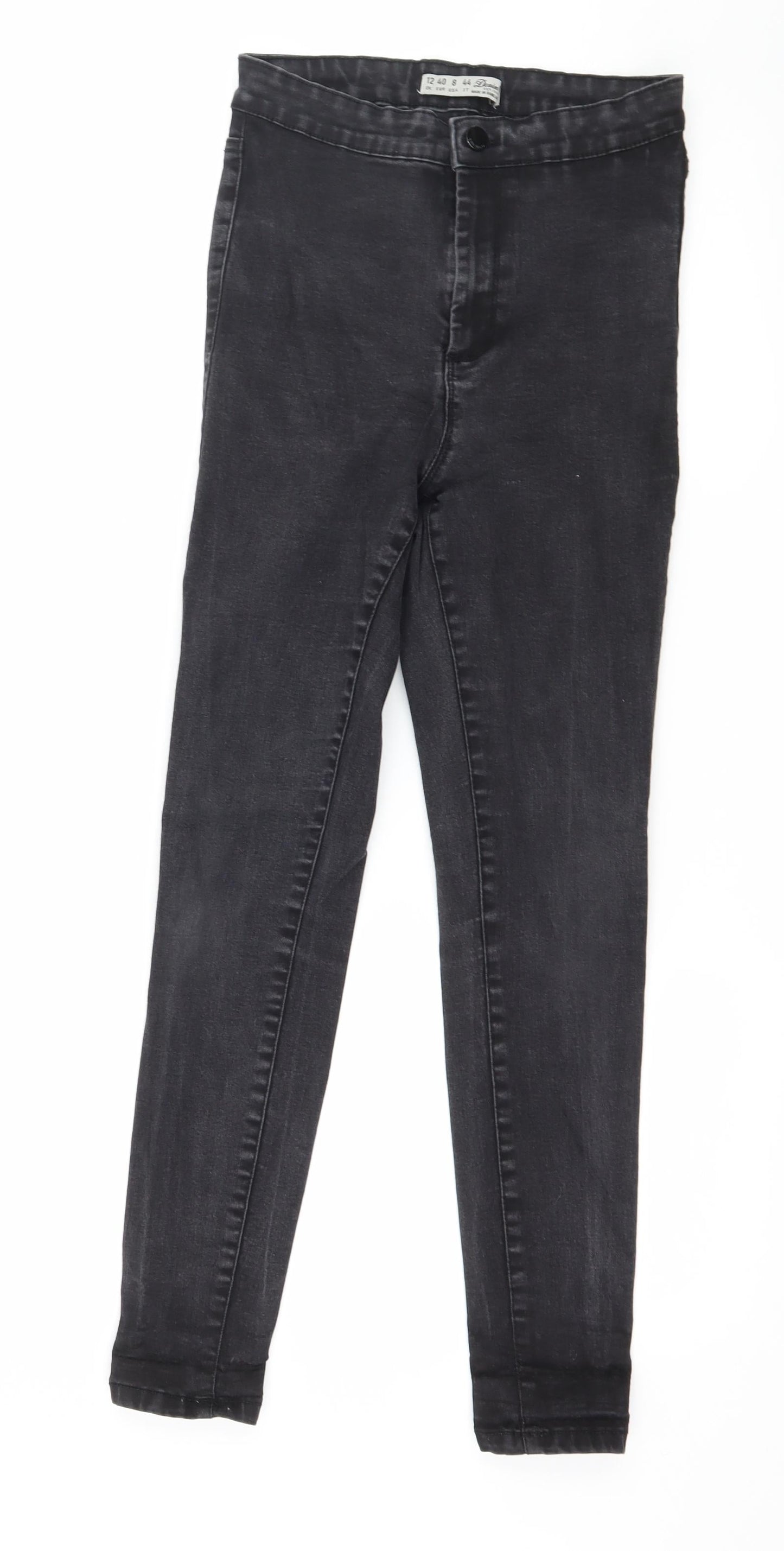 Denim & Co. Womens Grey  Denim Skinny Jeans Size 12 L26 in