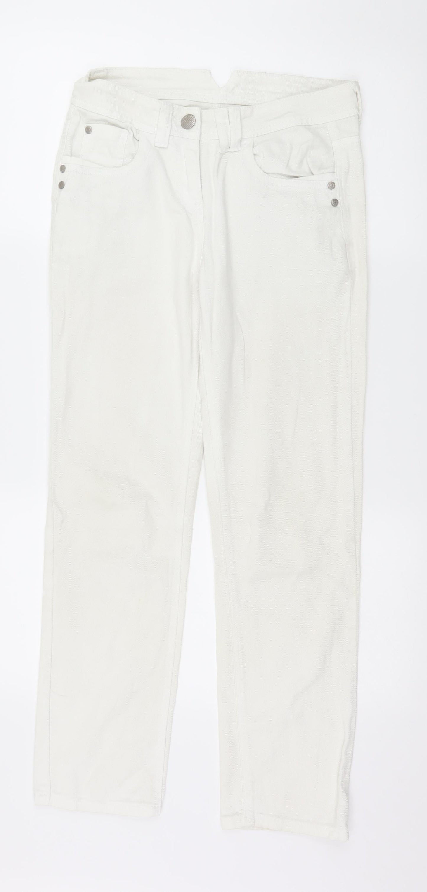 TU Womens White  Denim Straight Jeans Size 8 L27 in