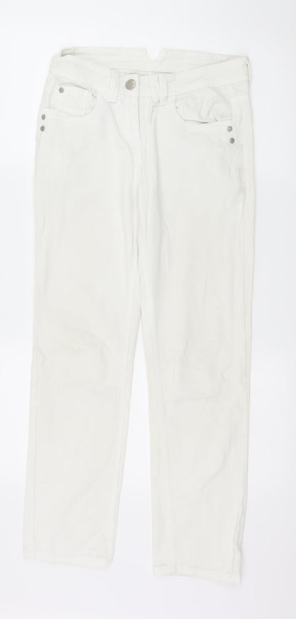 TU Womens White  Denim Straight Jeans Size 8 L27 in